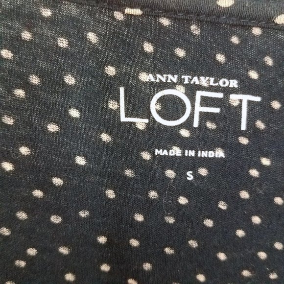 Ann Taylor LOFT Women's V Neck Half Button Mini Ruffle Blouse Shirt Top - Picture 8 of 8